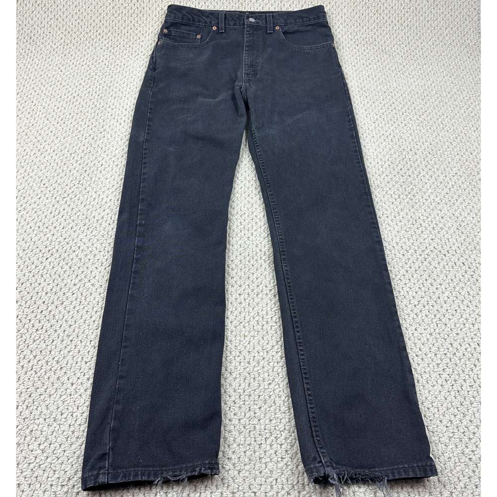 Vtg Levis 505 Jeans Mens 33x34 Black Regular Fit Straight Leg Made USA Y2K